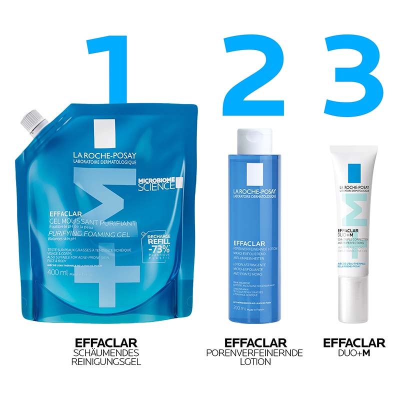 LA ROCHE-POSAY EFFACLAR SCHÄUMENDES REINIGUNSGGEL Nachfüllpack 400 ml Gel
