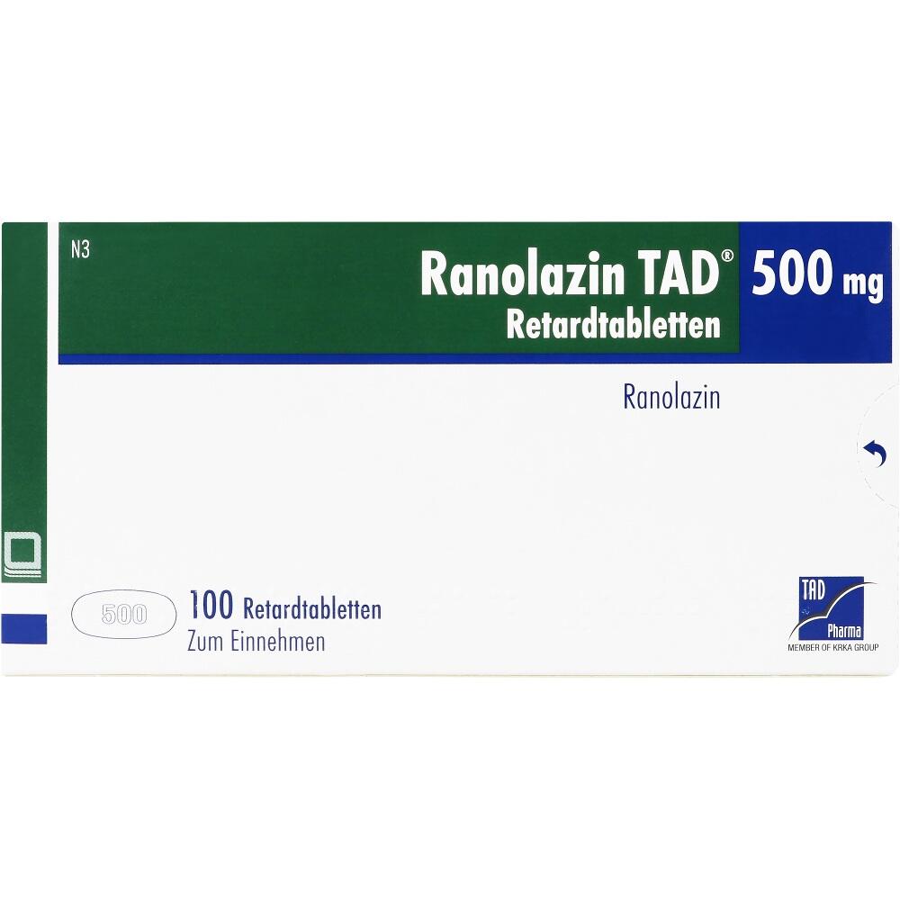 Ranolazin TAD 500 mg 100 St Retard-Tabletten