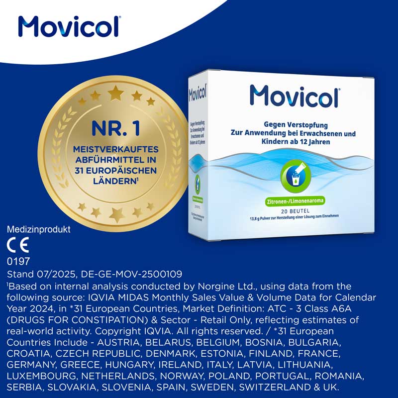 Movicol Schoko Pulver 50 St Pulver zur Herstellung einer Lösung zum Einnehmen