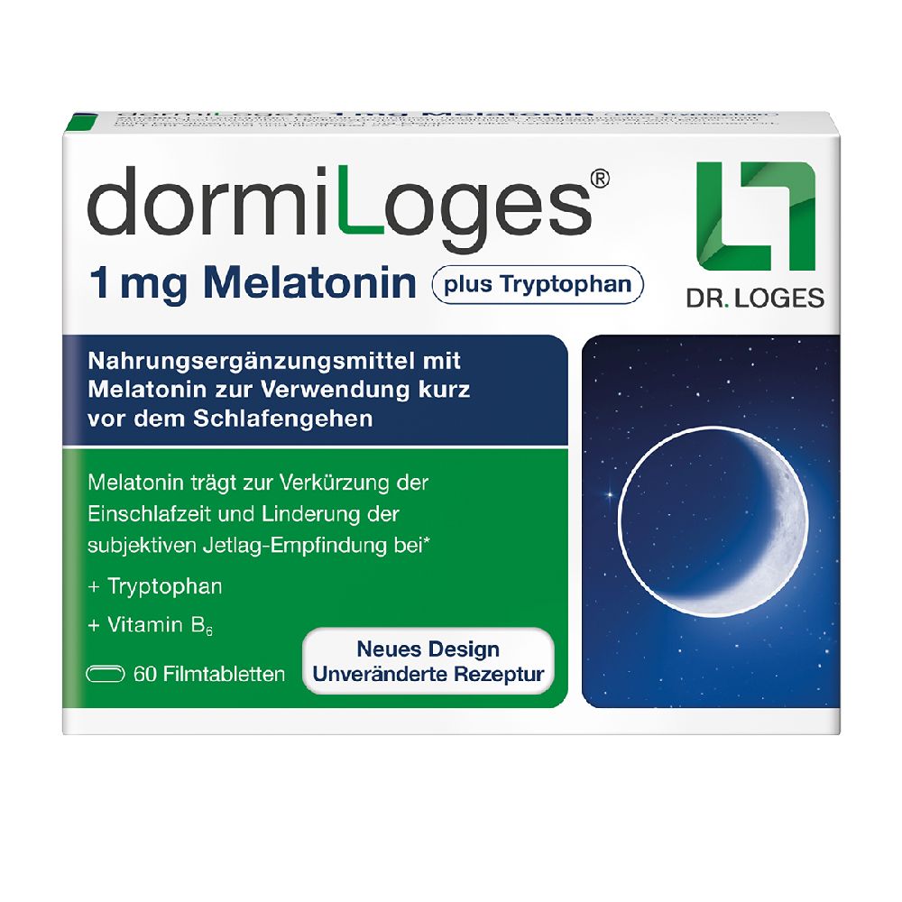 dormiLoges Melatonin plus Tryptophan 60 St Filmtabletten