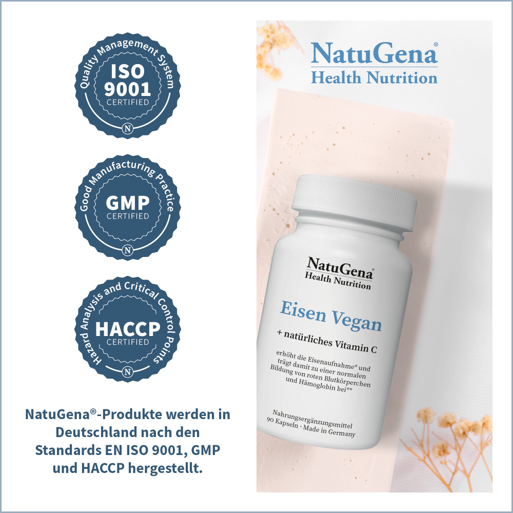 NatuGena Eisen Vegan  90 St Kapseln